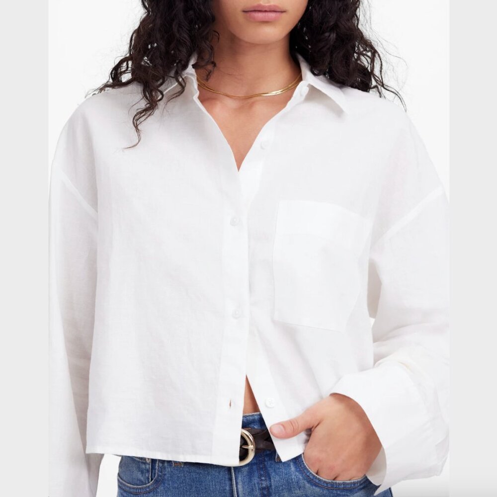 Madewell White Linen Shirt - Picture 5 of 13